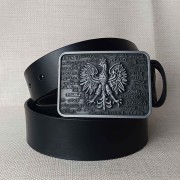 Klasyczny czarny pasek skórzany handmade – naturalna skóra licowa najwyższej jakości i solidne wykończenie.