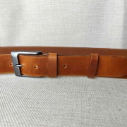 Gładka lita skóra Full Grain brązowa – pasek skórzany klasyczny 40 mm Rob Robi